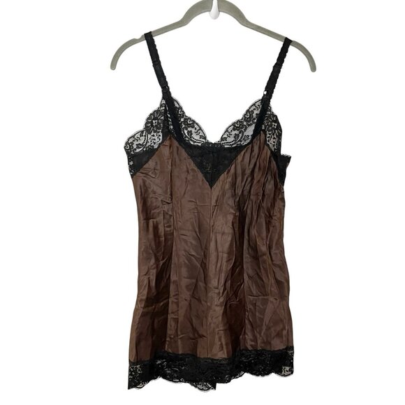 Victorias Secret Designer Vintage 70s Whimsigoth Silk Lace Babydoll Slip Cami S - Picture 1 of 7